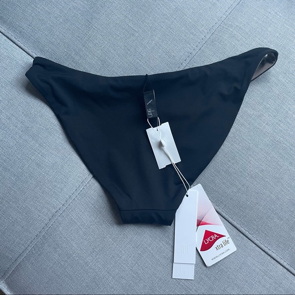 Skin Reversible Black & Taupe The Selby Bikini Bottom - Picture 6 of 9